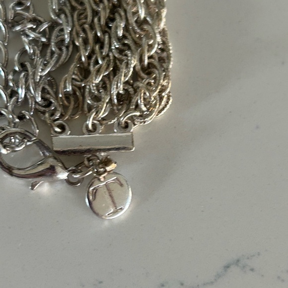 Talbots Beachy Multi-Strand Statement Necklace Starfish Seashell Beaded Silver - Picture 4 of 4